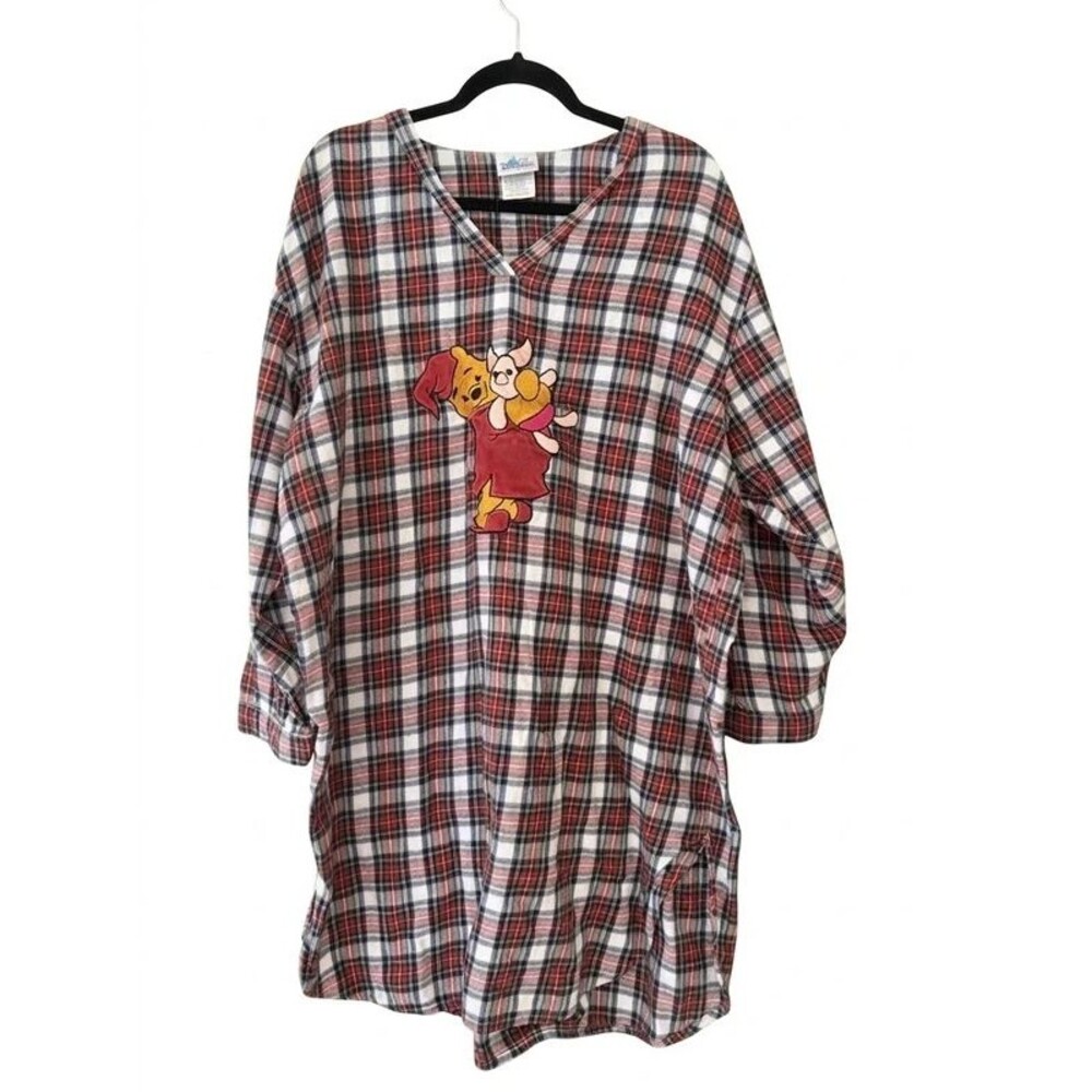 Vintage Disneyland Resort Winnie the Pooh & Piglet Flannel Nightshirt -Size L/XL